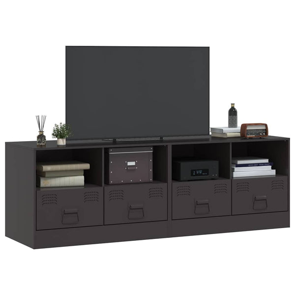 Musta tv-tasot Brittny 67x39x44cm (2 kpl, teräs)