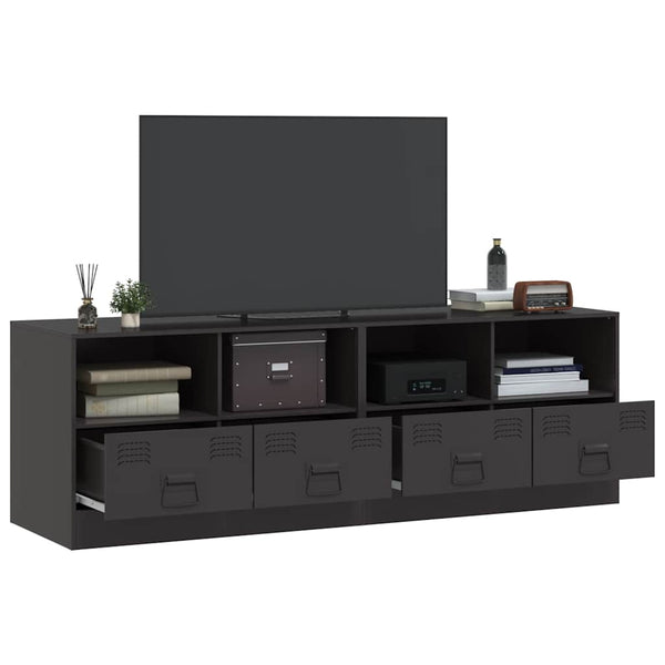 Musta tv-tasot Brittny 67x39x44cm (2 kpl, teräs)