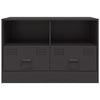 Musta tv-tasot Brittny 67x39x44cm (2 kpl, teräs)
