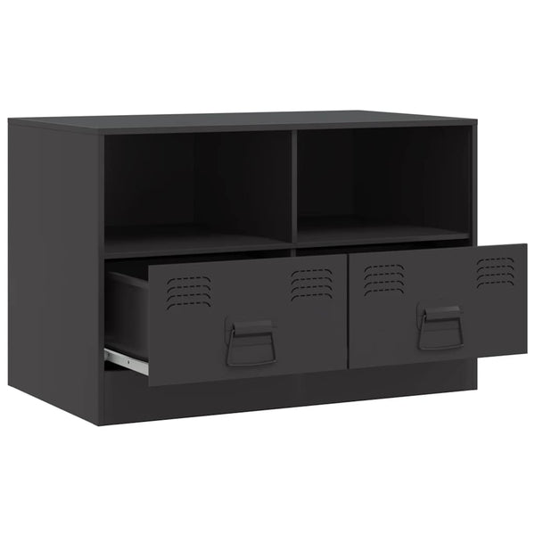 Musta tv-tasot Brittny 67x39x44cm (2 kpl, teräs)