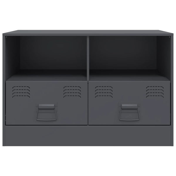 Anthrazitfarbene TV-Möbel Brittny 67x39x44cm (2 Stück Stahl)