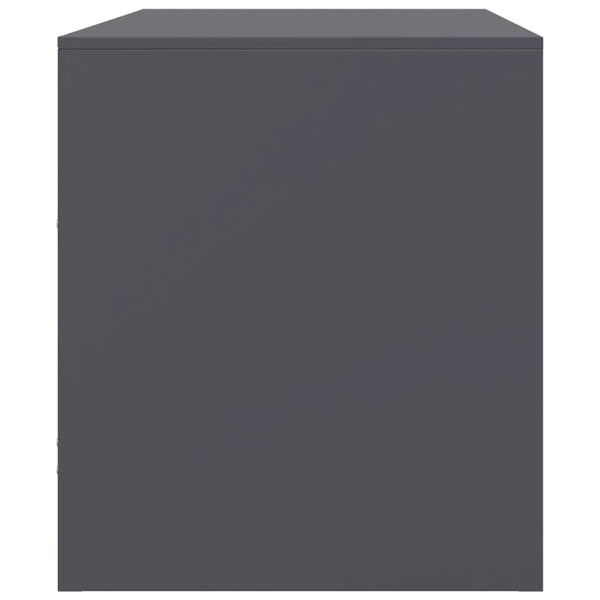 Anthrazitfarbene TV-Möbel Brittny 67x39x44cm (2 Stück Stahl)