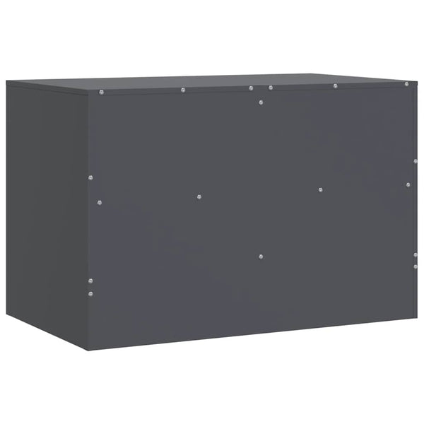 Anthrazitfarbene TV-Möbel Brittny 67x39x44cm (2 Stück Stahl)