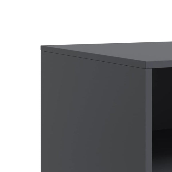 Anthrazitfarbene TV-Möbel Brittny 67x39x44cm (2 Stück Stahl)