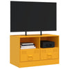 Sinapinkeltainen tv-taso Brittny 67x39x44cm (teräs)
