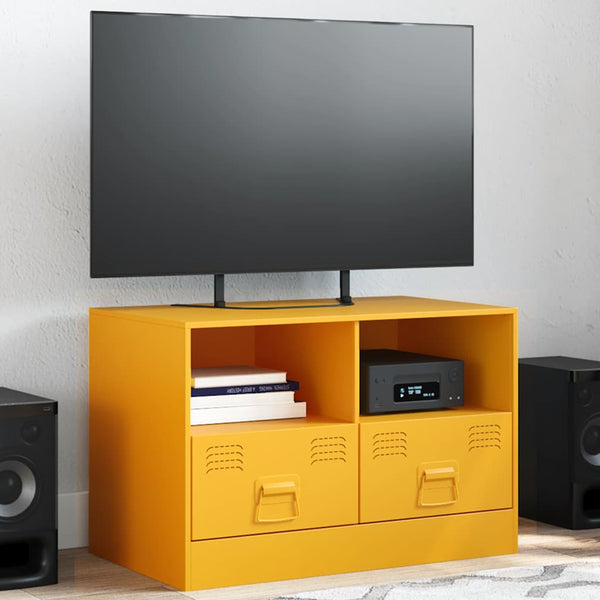 Sinapinkeltainen tv-taso Brittny 67x39x44cm (teräs)