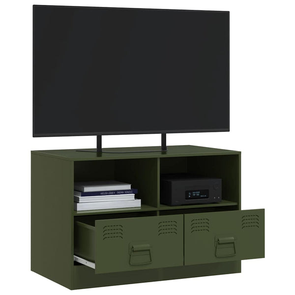 Oliivinvihreä tv-taso Brittny 67x39x44cm (teräs)