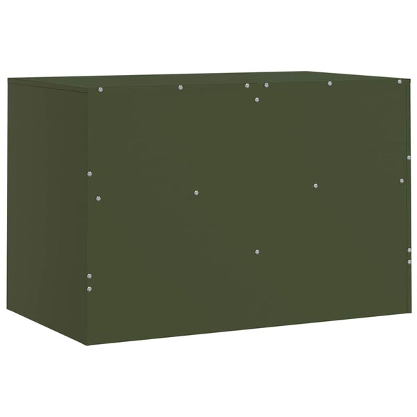 Oliivinvihreä tv-taso Brittny 67x39x44cm (teräs)