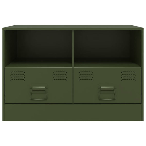 Oliivinvihreä tv-tasot Brittny 67x39x44cm (2 kpl, teräs)