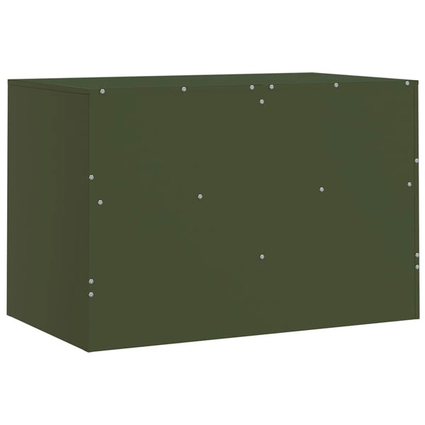 Oliivinvihreä tv-tasot Brittny 67x39x44cm (2 kpl, teräs)
