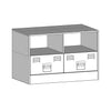 Valkoinen tv-tasot Brittny 67x39x44cm (2 kpl, teräs)