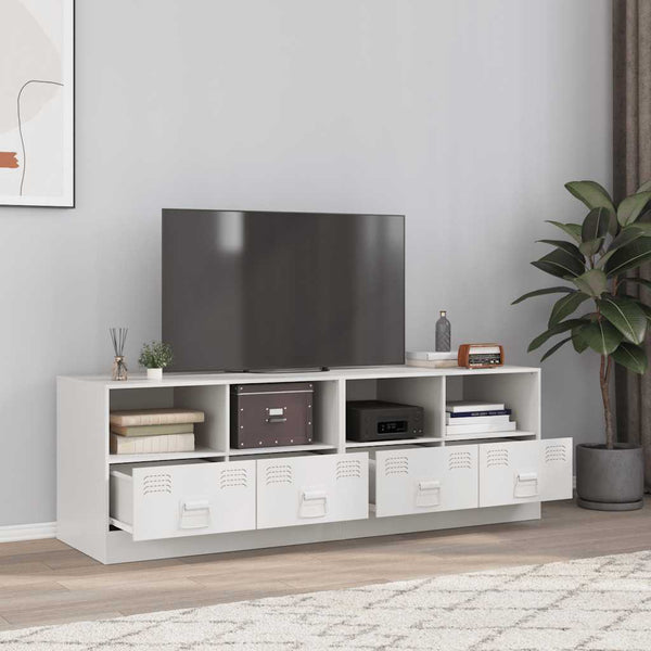 Valkoinen tv-tasot Brittny 67x39x44cm (2 kpl, teräs)