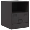 Schwarzer Nachttisch Galen 34,5x39x44cm (Stahl)