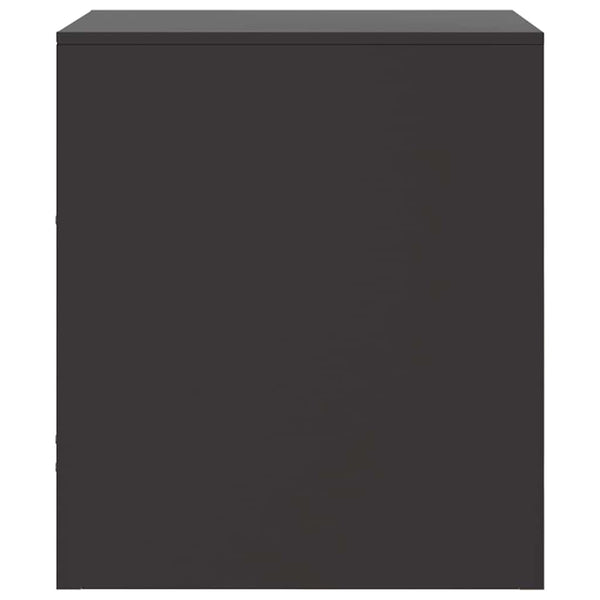 Schwarzer Nachttisch Galen 34,5x39x44cm (Stahl)