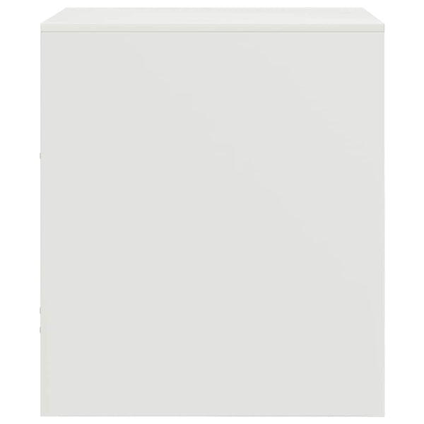 Valkoinen yöpöydät Galen 34,5x39x44cm (2 kpl, teräs)
