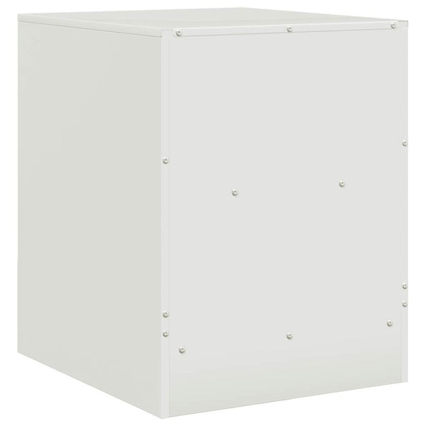 Valkoinen yöpöydät Galen 34,5x39x44cm (2 kpl, teräs)