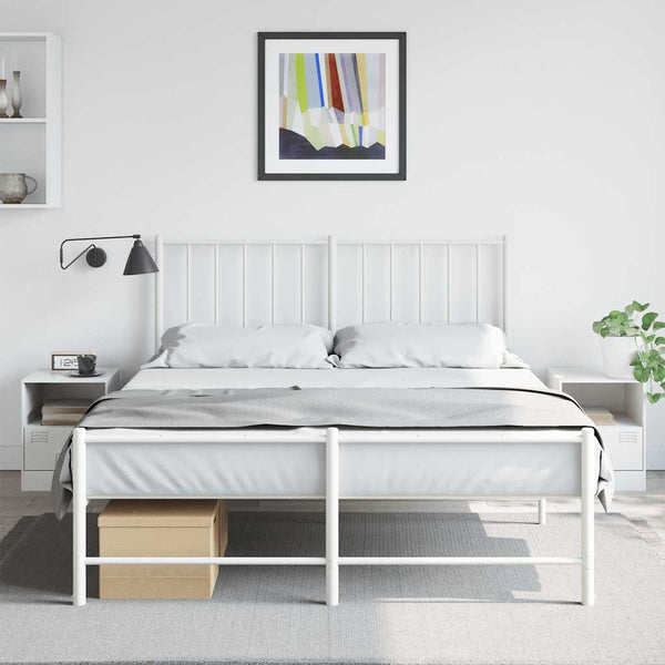 Valkoinen yöpöydät Galen 34,5x39x44cm (2 kpl, teräs)
