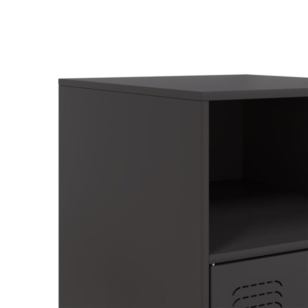 Musta yöpöytä Computer 34,5x39x62cm (teräs)