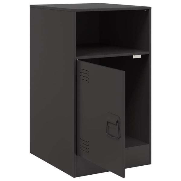 Musta yöpöydät Computer 34,5x39x62cm (2 kpl, teräs)