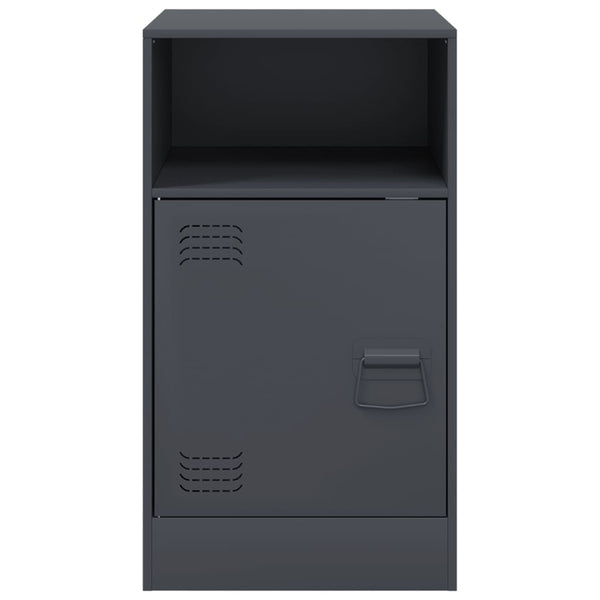 Antrasiitti yöpöydät Computer 34,5x39x62cm (2 kpl, teräs)