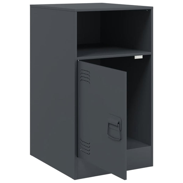 Antrasiitti yöpöydät Computer 34,5x39x62cm (2 kpl, teräs)