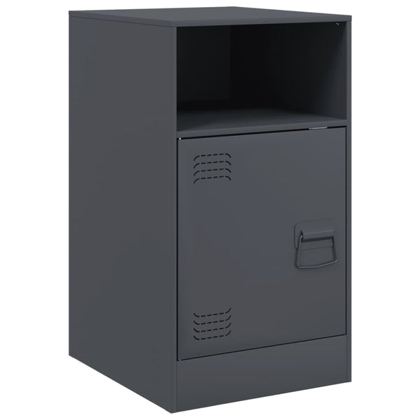 Antrasiitti yöpöydät Computer 34,5x39x62cm (2 kpl, teräs)
