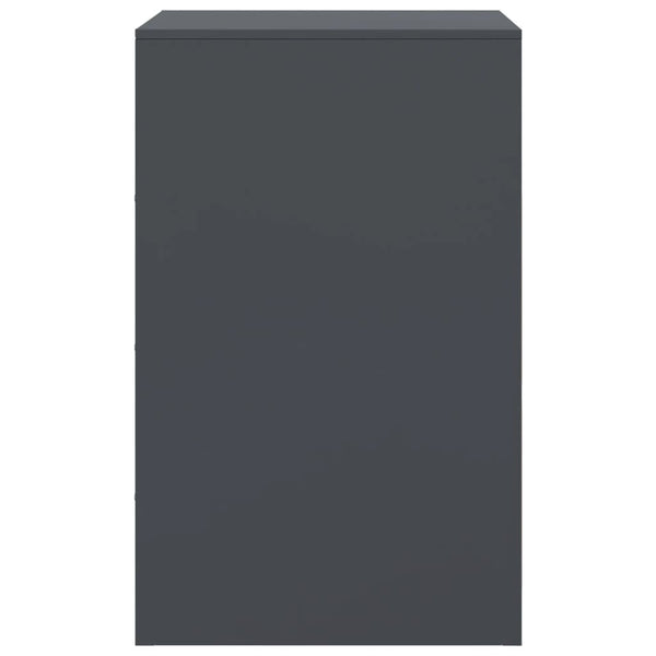 Antrasiitti yöpöydät Computer 34,5x39x62cm (2 kpl, teräs)