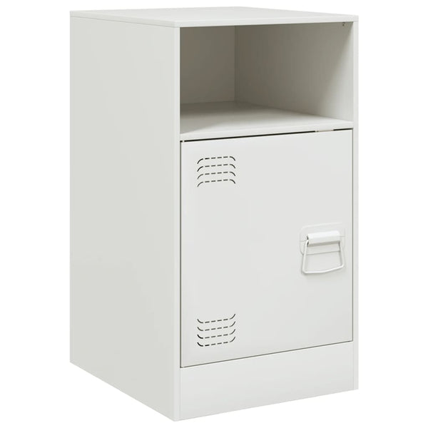 Valkoinen yöpöydät Computer 34,5x39x62cm (2 kpl, teräs)