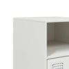 Valkoinen yöpöydät Computer 34,5x39x62cm (2 kpl, teräs)
