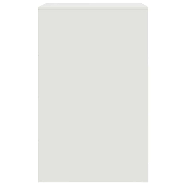 Valkoinen yöpöydät Calatori 34,5x39x62cm (2 kpl, teräs)