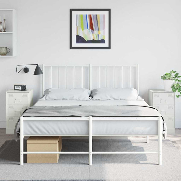 Valkoinen yöpöydät Calatori 34,5x39x62cm (2 kpl, teräs)
