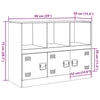 Schwarzes Sideboard Aronica 99x39x73cm (Stahl)