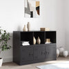 Schwarzes Sideboard Aronica 99x39x73cm (Stahl)