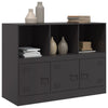 Schwarzes Sideboard Aronica 99x39x73cm (Stahl)