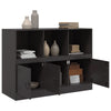 Schwarzes Sideboard Aronica 99x39x73cm (Stahl)