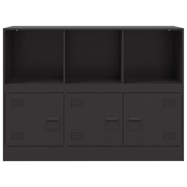 Schwarzes Sideboard Aronica 99x39x73cm (Stahl)