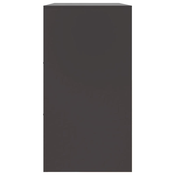 Schwarzes Sideboard Aronica 99x39x73cm (Stahl)