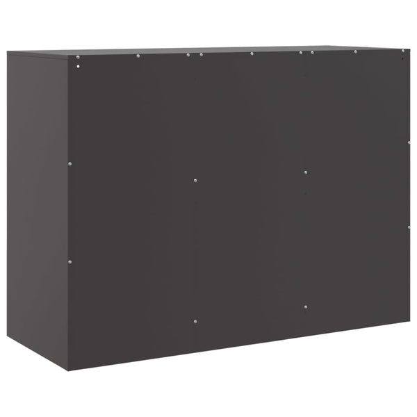 Schwarzes Sideboard Aronica 99x39x73cm (Stahl)