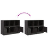 Schwarzes Sideboard Aronica 99x39x73cm (Stahl)