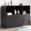 Schwarzes Sideboard Aronica 99x39x73cm (Stahl)