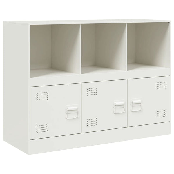 Weißes Sideboard Aronica 99x39x73cm (Stahl)