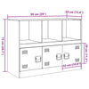 Weißes Sideboard Aronica 99x39x73cm (Stahl)