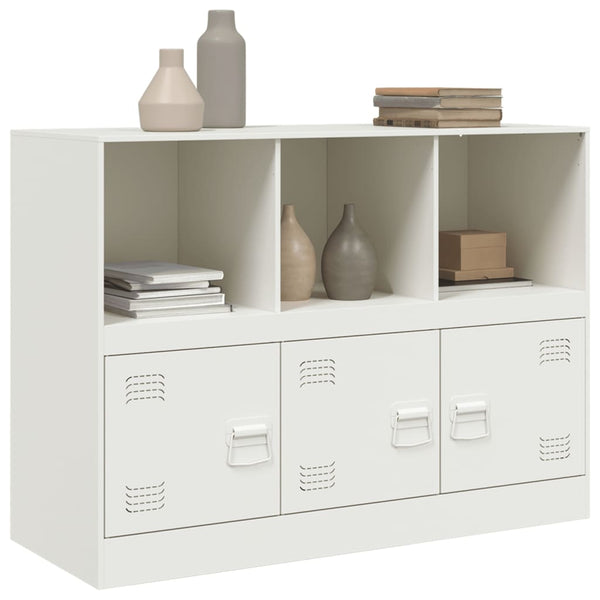 Weißes Sideboard Aronica 99x39x73cm (Stahl)