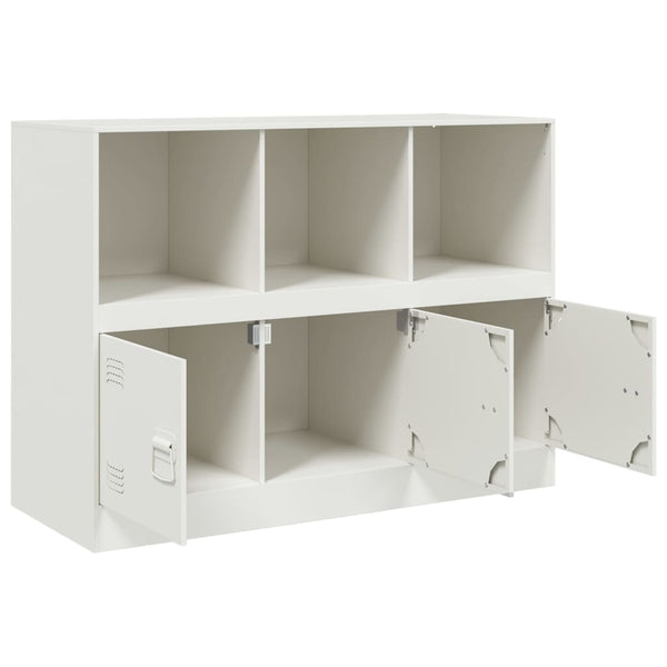 Weißes Sideboard Aronica 99x39x73cm (Stahl)