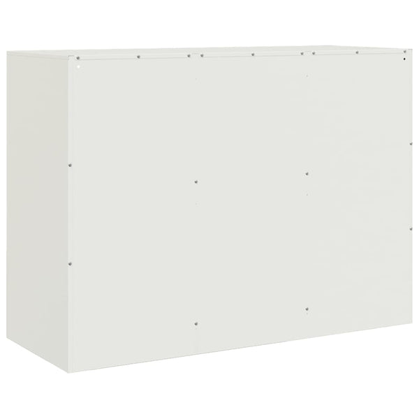 Weißes Sideboard Aronica 99x39x73cm (Stahl)