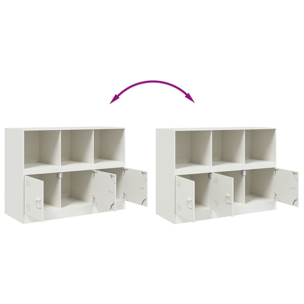 Weißes Sideboard Aronica 99x39x73cm (Stahl)