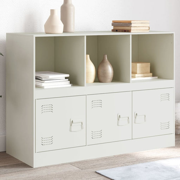 Weißes Sideboard Aronica 99x39x73cm (Stahl)