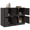 Schwarze Kommode Veysi 99x39x73cm (Stahl)