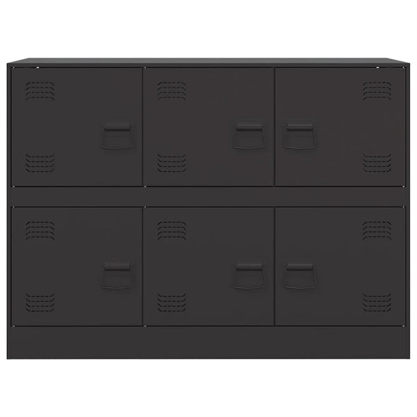 Schwarze Kommode Veysi 99x39x73cm (Stahl)