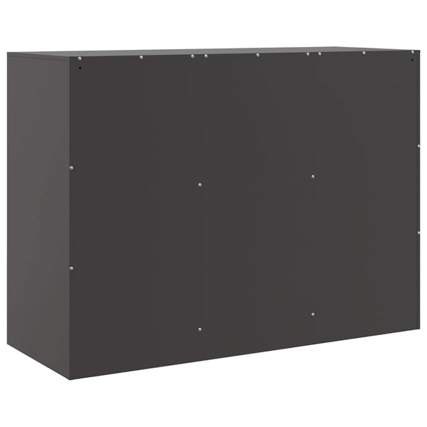 Schwarze Kommode Veysi 99x39x73cm (Stahl)